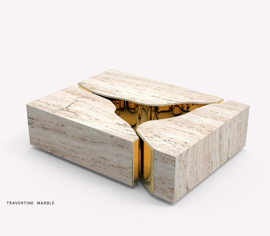 Courtfield TRAVERTINE Center Table