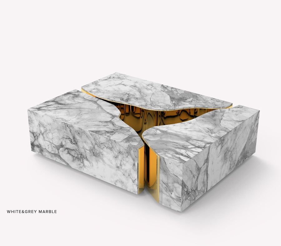 Courtfield WHITE&amp;GREY Center Table