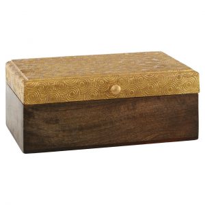 Pelham Gold Disc Design Large Trinket Box