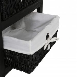 Oakworth 3 Maize Baskets Black Storage Unit