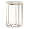 Paradise White Marble Cage Design Iron Table