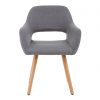 Notting Barn Grey Dining Chair With Wooden Legs