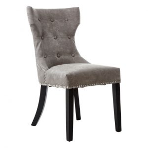 De Vere Grey Faux Leather Dining Chair