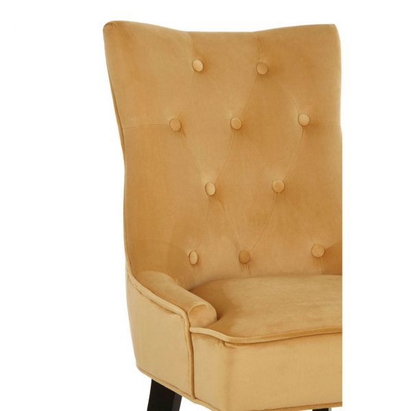 De Vere Gold Velvet Dining Chair