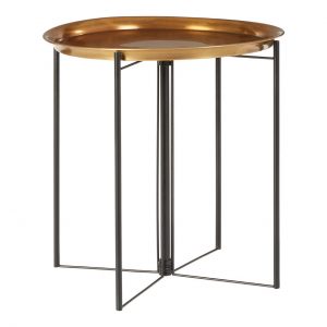 Whiteheads Large Brass And Black Finish Side Table