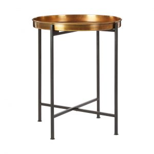 Whiteheads Small Brass And Black Finish Side Table