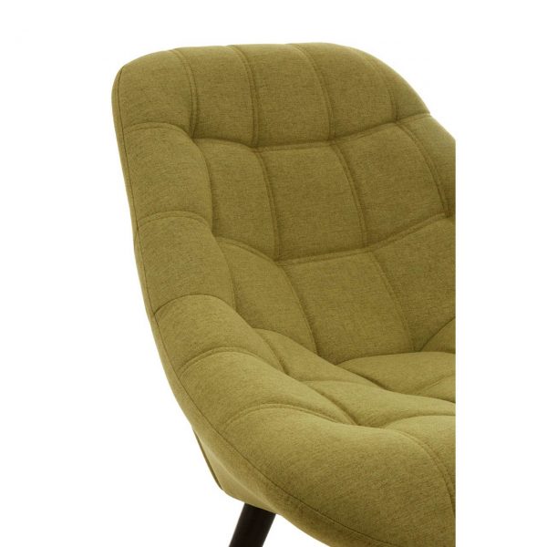 Notting Barn Green Faux Linen Chair