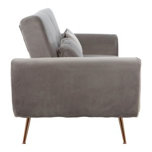 Bassett Grey Velvet Sofa Bed