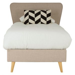 Petyward Beige Hopsack Fabric Single Bed