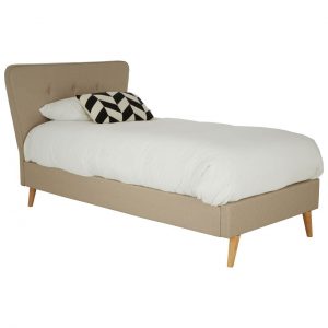 Petyward Beige Hopsack Fabric Single Bed