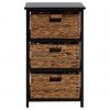Rutland 3 Drawers Black Frame Storage Unit