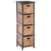 Rutland 4 Drawer Black Frame Storage Unit