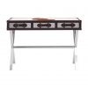 Mallord Brown/White Genuine Cowhide Console Table