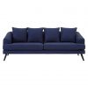 Hillsleigh 3 Seater Navy Fabric Sofa