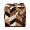 Brewster Natural Patchwork Pouffe