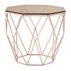 Norland End Table With Rose Gold Base