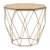 Norland End Table With Brushed Bronze Base
