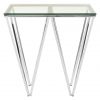 Norland Chrome End Table With Triangular Base