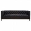 Barnaby 3 Seater Black Velvet Sofa