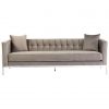 Lecky Grey Velvet 3 Seat Sofa