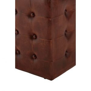Gilston Dark Brown Leather Bench