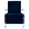 Fenelon Blue Velvet Chair