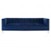 Edith Deep Blue Velvet 3 Seat Sofa