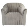 Pater Grey Velvet Armchair
