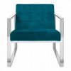 Silchester Teal Velvet Cocktail Chair
