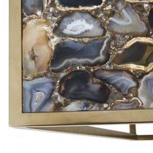 Frankland Console Table With Black Agate Top