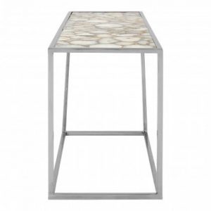 Frankland White Agate Console Table