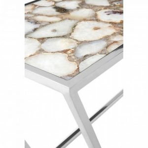 Frankland White Agate Console Table