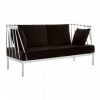 Marlborough 2 Seat Silver Finish Tapered Arms Sofa