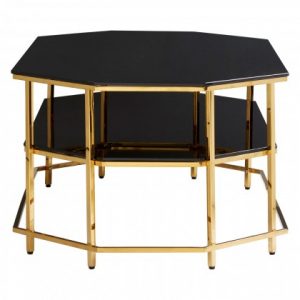 Admiral Black Tempered Glass Coffee Table