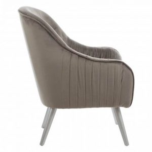 Elystan Grey Velvet Chair