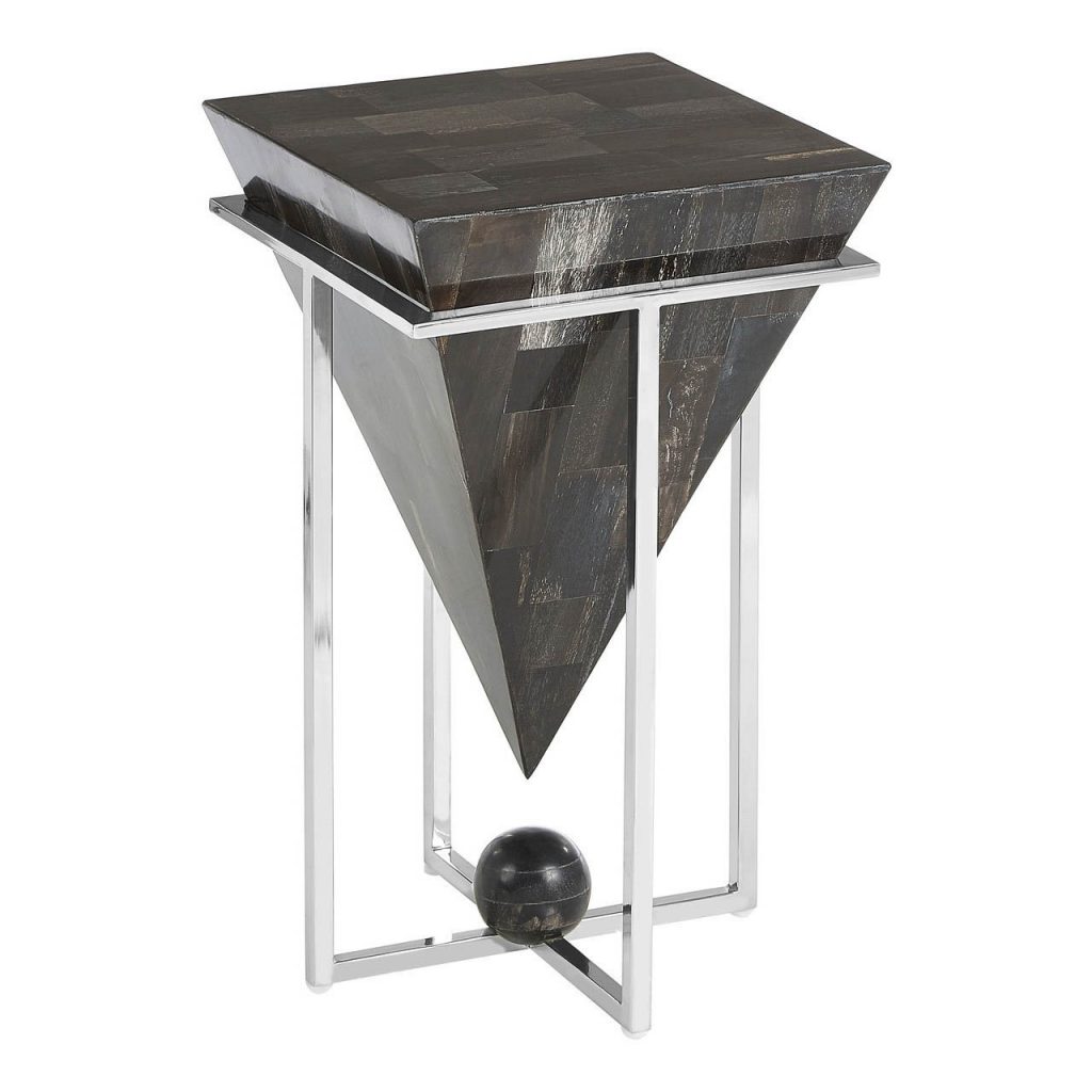 Knaresborough Small Dark Petrified Wood Side Table