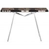 Knaresborough Black Resin/Silver Legs Console Table
