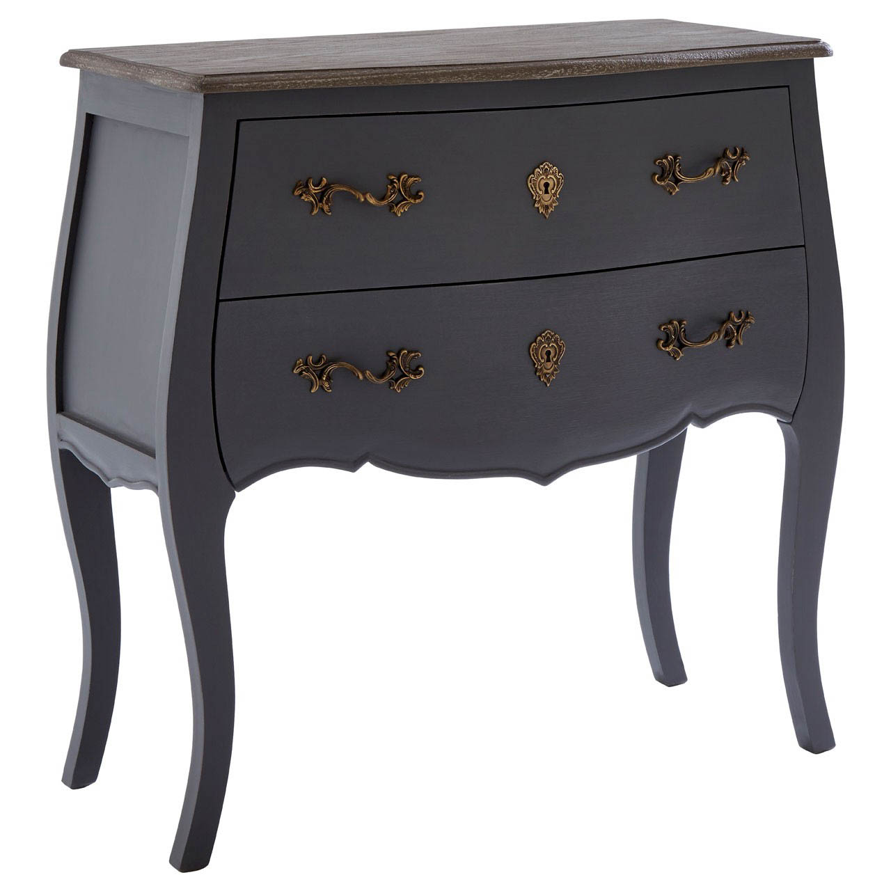 Uxbridge 2 Drawer Dark Grey Chest Uxbridge 2 Drawer Dark Grey Chest