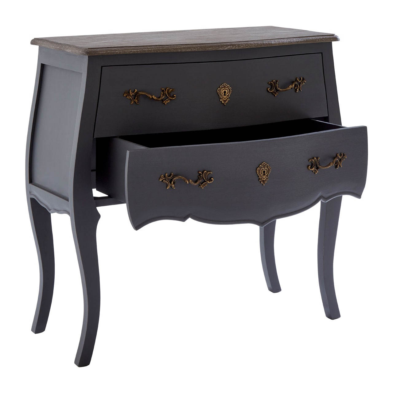 Uxbridge 2 Drawer Dark Grey Chest Uxbridge 2 Drawer Dark Grey Chest