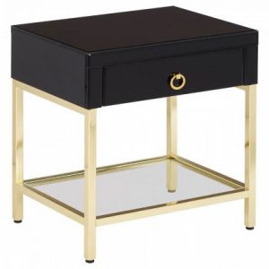 Oakfield Gold Finish Side Table