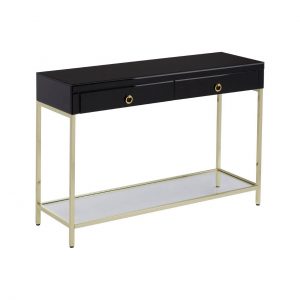 Oakfield Gold Finish Console Table
