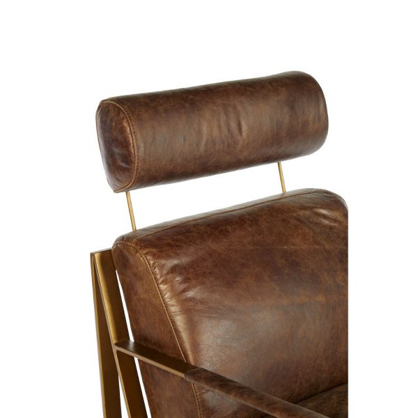Scarsdale Brown Leather Lounge Chair