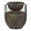 Scarsdale Ebony Leather Swivel Chair