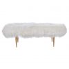 Thorpe White Sheepskin Bench