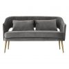Farnell Grey Velvet Sofa