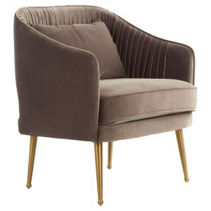Farnell Grey Velvet Chair