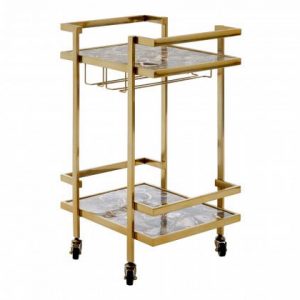 Frankland Gold Finish Drinks Trolley