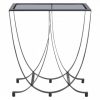 Munro Side Table With Grey Glass Top