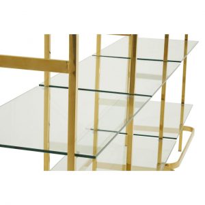 Hazlewood Bookshelf With Clear Glass Tiers