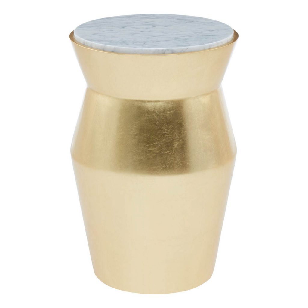 Canal Large Gold Drum Side Table